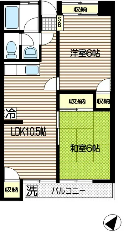成城キャッスル1 2階階 間取り