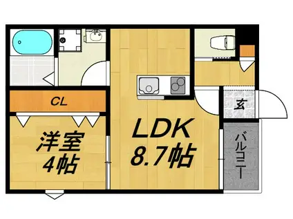 LECOCON一宮II(1LDK/2階)の間取り写真