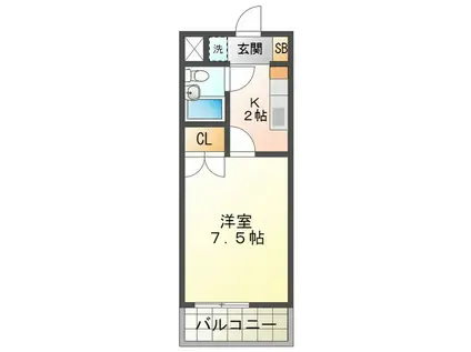 メゾンチコ(1K/3階)の間取り写真