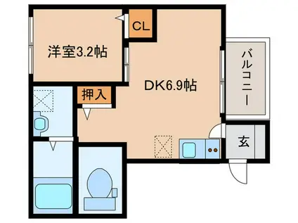 アルタイ石橋阪大前(1DK/1階)の間取り写真