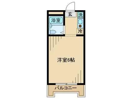 スカイコート府中(ワンルーム/3階)の間取り写真