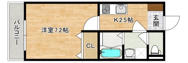 I JIGOZEN(1K/1階)の間取り写真