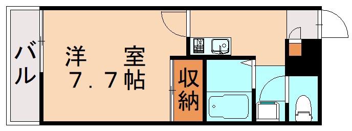 レオパレスピュアハイツ学研台(1K/2階)の間取り写真