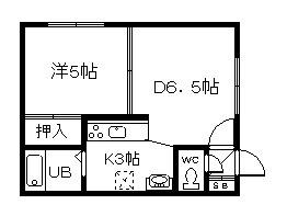 ホワイトハウス曙A・B(1LDK/1階)の間取り写真