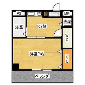 スターヒルズ藤森(1K/1階)の間取り写真