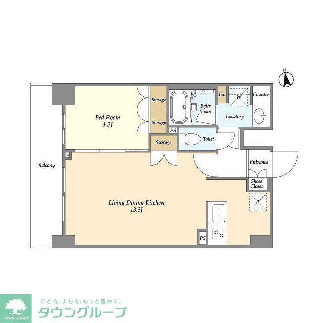 ORSUS梅島(1LDK/3階)の間取り写真