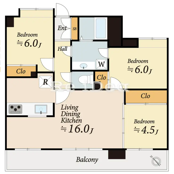 ラフィネ立川 12階階 間取り