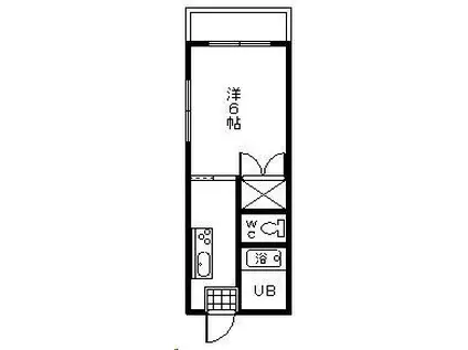 エリオン(ワンルーム/3階)の間取り写真