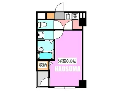 ジュネスII(1K/3階)の間取り写真