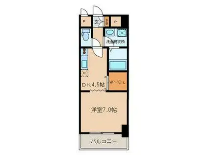 サンルーヴル(1DK/10階)の間取り写真