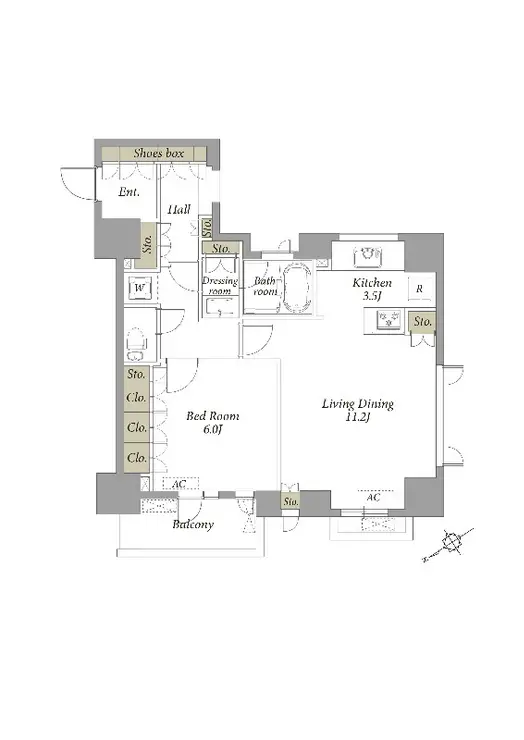 エスティメゾン五反田 5階階 間取り