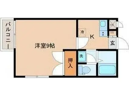 STAYニュータイプビル(1K/4階)の間取り写真