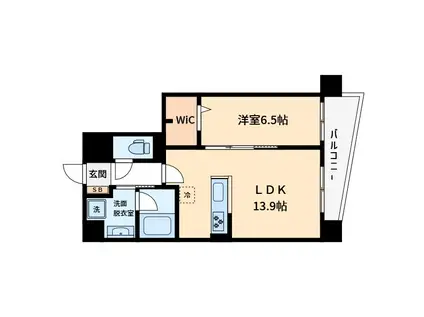 ラグゼナ平井サウス(1LDK/4階)の間取り写真