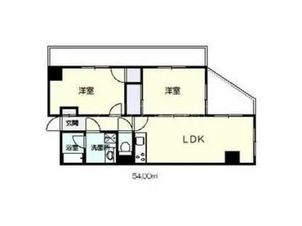 生玉パークハイツ(2LDK/4階)の間取り写真