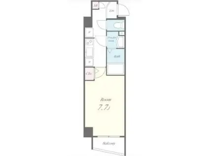 T-ROOT(1K/4階)の間取り写真