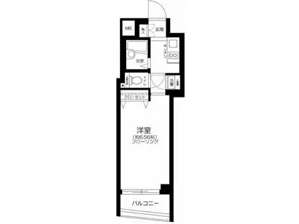 ビバリーホームズ五反田(1K/4階)の間取り写真