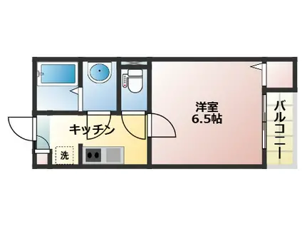 入間セイワレジデンスII(1K/3階)の間取り写真