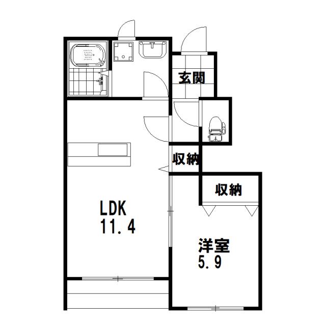 NOTRE MAISON 益城(2LDK/2階)の間取り写真