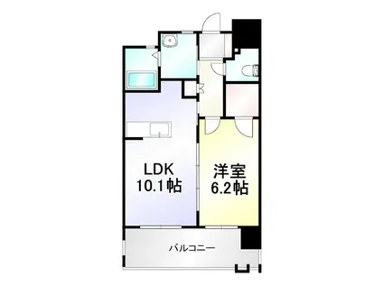 フェルト1113(1LDK/9階)の間取り写真