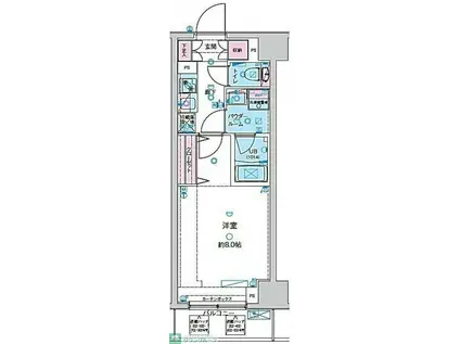 ジェノヴィア南千住IVスカイガーデン(1K/5階)の間取り写真