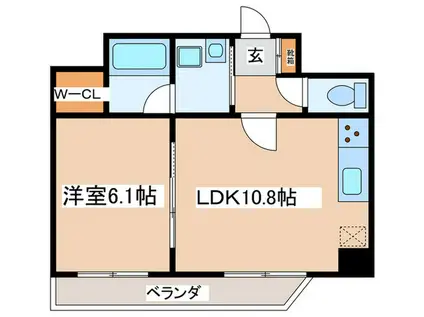 府中市宮町2丁目工事(1LDK/4階)の間取り写真