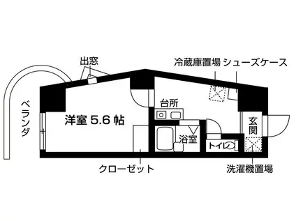 プルミエール本厚木(1K/9階)の間取り写真
