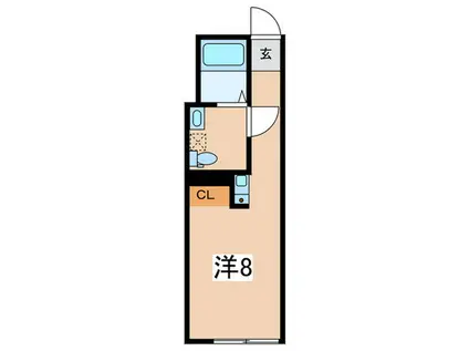 ルナソレイユ西谷(ワンルーム/1階)の間取り写真