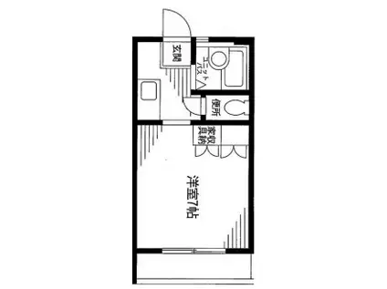 コブシ館(1K/3階)の間取り写真