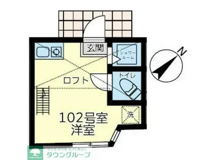 ユナイト横浜アルボラン(ワンルーム/1階)の間取り写真