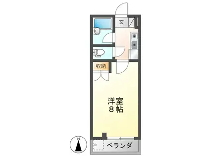 メゾンROOTS(1K/1階)の間取り写真