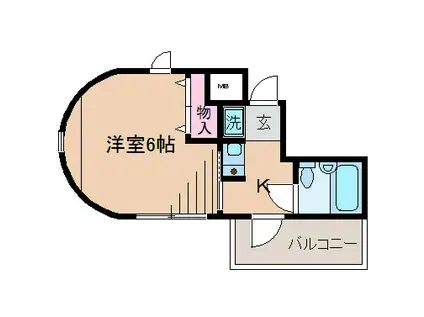 メインステージ大倉山(1K/3階)の間取り写真