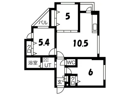 BLANC(3LDK/3階)の間取り写真