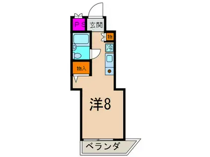 ノーブルパレス(ワンルーム/4階)の間取り写真