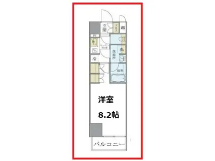 ココチル カメアリ(1K/1階)の間取り写真