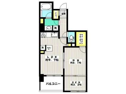 グローリオ田無(1SLDK/2階)の間取り写真