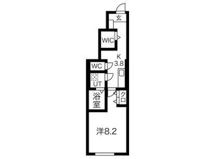 ＪＲ東北本線 北上駅 徒歩43分 2階建 築3年(1K/1階)の間取り写真