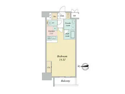 グラヴィス鶴舞(ワンルーム/7階)の間取り写真