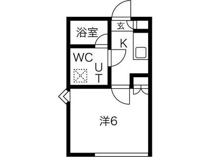 LUDENS大鳥居(1K/3階)の間取り写真