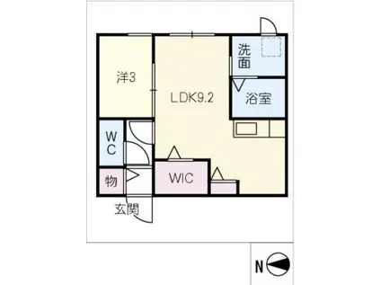 ＪＲ東海道本線 大垣駅 徒歩25分 2階建 新築(1LDK/1階)の間取り写真