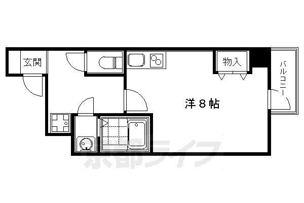 CASA FLUENTE(1K/5階)の間取り写真