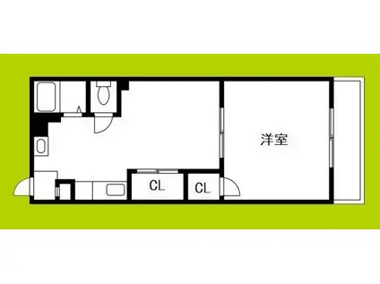 大野マンション(1LDK/4階)の間取り写真