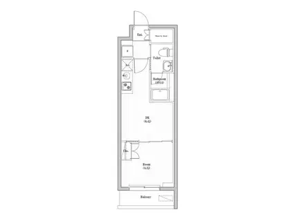 アーバンパーク東向島(1DK/5階)の間取り写真