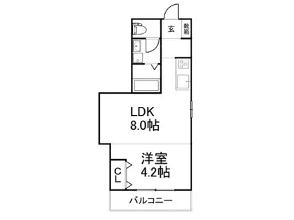 HALELEA(1LDK/2階)の間取り写真