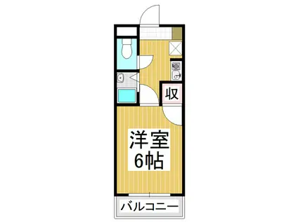 ビルドエム(1K/3階)の間取り写真