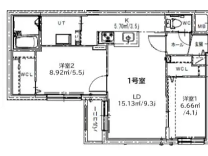ブランシャールFEG-X桑園(2LDK/4階)の間取り写真