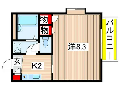 リヴェール平子ヶ丘(1K/1階)の間取り写真