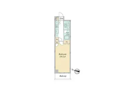 コーシンマンション(1K/2階)の間取り写真