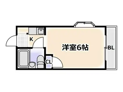 コーニッシュアビコII(1K/1階)の間取り写真