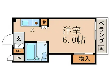 SAKIZO 東野ビル(1K/4階)の間取り写真