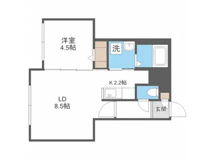 GLAC´E(1LDK/4階)の間取り写真